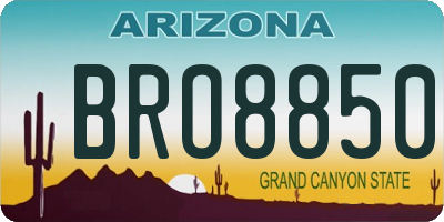 AZ license plate BRO8850