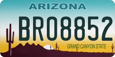 AZ license plate BRO8852