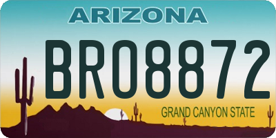 AZ license plate BRO8872