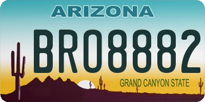 AZ license plate BRO8882