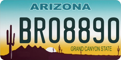 AZ license plate BRO8890