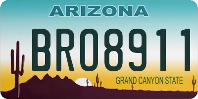 AZ license plate BRO8911