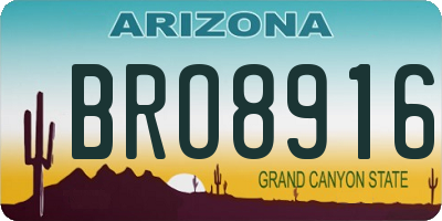 AZ license plate BRO8916