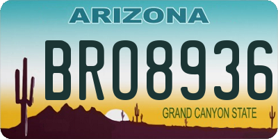AZ license plate BRO8936