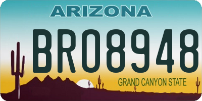 AZ license plate BRO8948