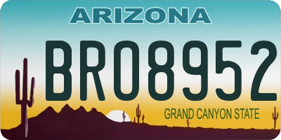 AZ license plate BRO8952