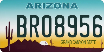 AZ license plate BRO8956