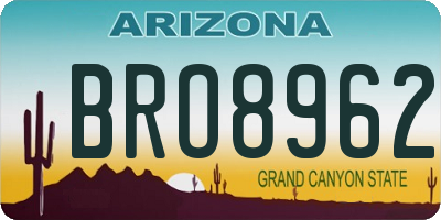 AZ license plate BRO8962