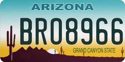 AZ license plate BRO8966