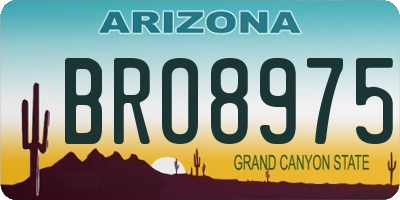 AZ license plate BRO8975
