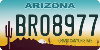 AZ license plate BRO8977