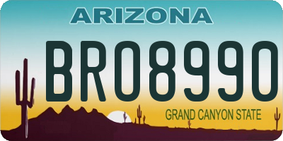 AZ license plate BRO8990