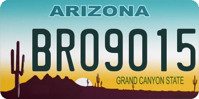 AZ license plate BRO9015