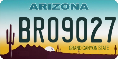 AZ license plate BRO9027