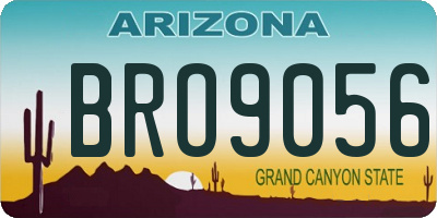 AZ license plate BRO9056