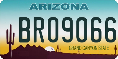 AZ license plate BRO9066
