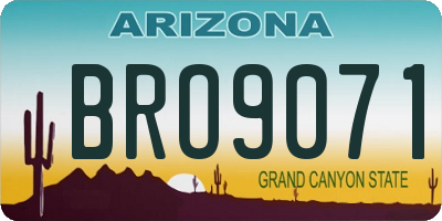 AZ license plate BRO9071