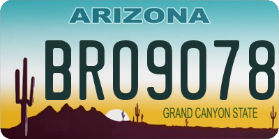 AZ license plate BRO9078