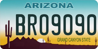 AZ license plate BRO9090