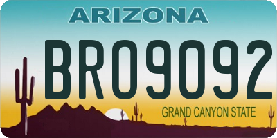 AZ license plate BRO9092