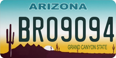 AZ license plate BRO9094