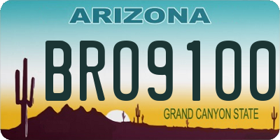 AZ license plate BRO9100