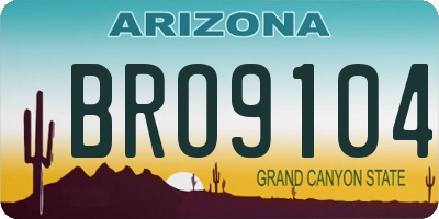 AZ license plate BRO9104