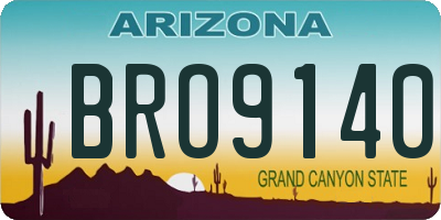 AZ license plate BRO9140