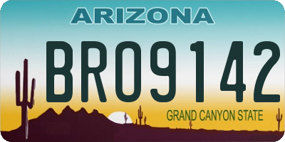 AZ license plate BRO9142