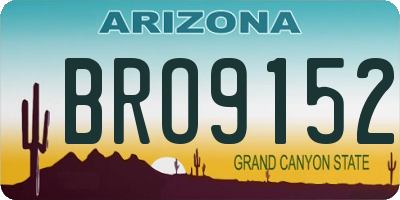 AZ license plate BRO9152