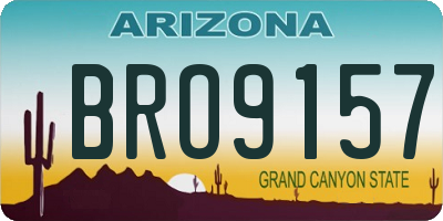 AZ license plate BRO9157