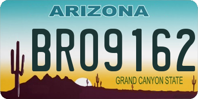 AZ license plate BRO9162