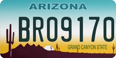 AZ license plate BRO9170