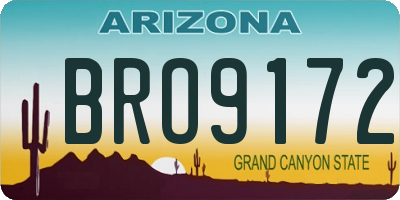 AZ license plate BRO9172