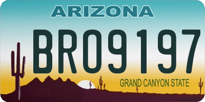 AZ license plate BRO9197