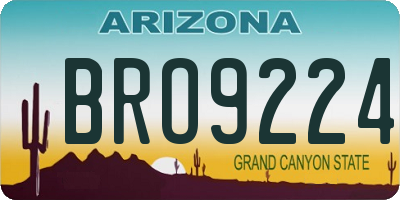 AZ license plate BRO9224