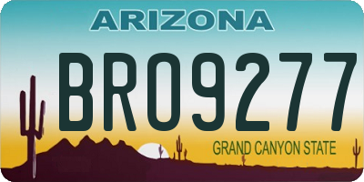 AZ license plate BRO9277