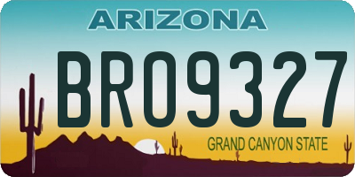 AZ license plate BRO9327