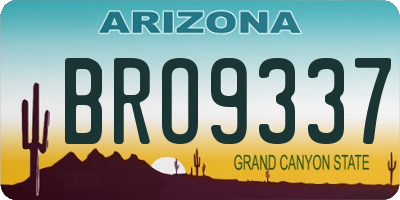 AZ license plate BRO9337