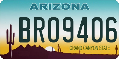 AZ license plate BRO9406