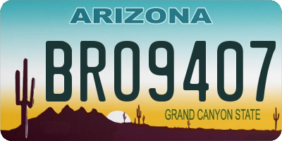 AZ license plate BRO9407