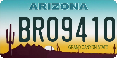 AZ license plate BRO9410