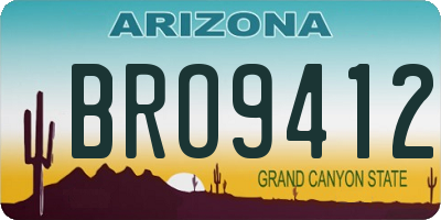 AZ license plate BRO9412