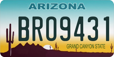 AZ license plate BRO9431