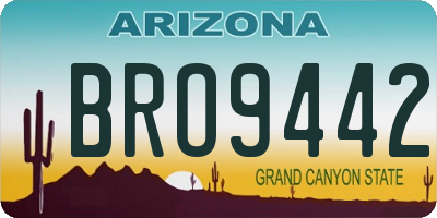 AZ license plate BRO9442