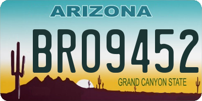 AZ license plate BRO9452
