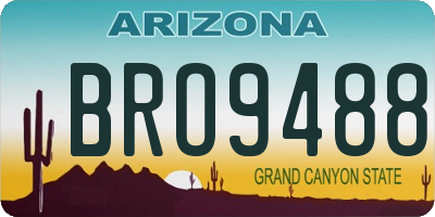 AZ license plate BRO9488