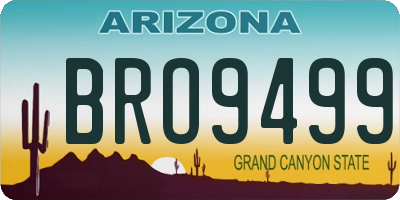 AZ license plate BRO9499