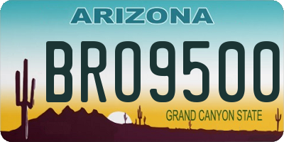 AZ license plate BRO9500