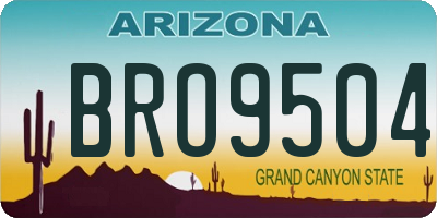 AZ license plate BRO9504